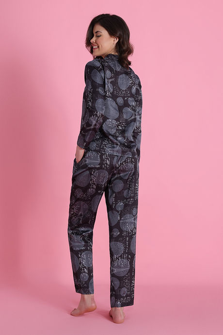 Zivame Satin Pyjama Set - Vapor Blue — image 3